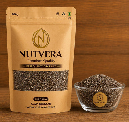 Organic Style Chia Seeds | High Fiber, Omega-3 & Protein | At Nutvera