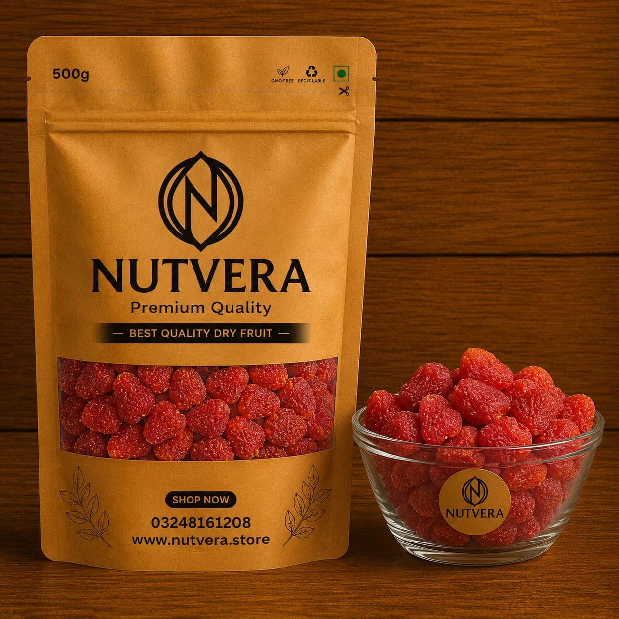Nutvera Premium Dried Strawberries